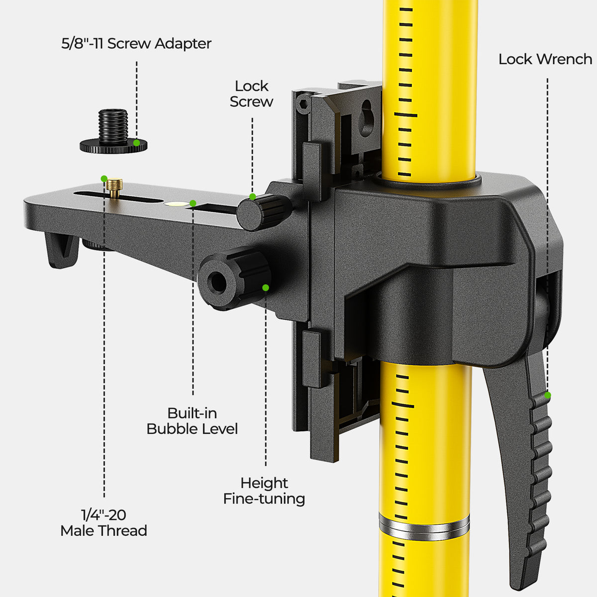 Huepar LP36 - 3.7m Lasers Level Adapter Tripod