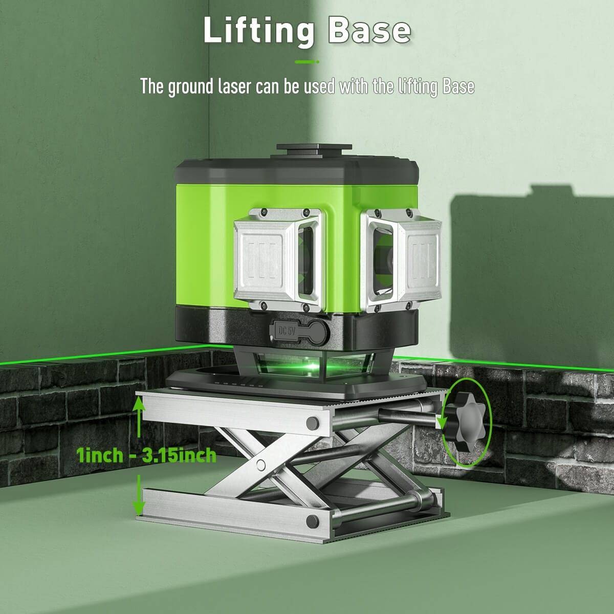 Huepar 503DG - 3x360 Green Beam Self-leveling Cross Line with Hard Carry Case - HUEPAR UK