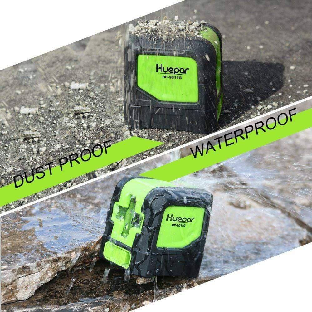 Huepar 9011G - DIY Self-Leveling Green Beam Cross Line Laser with 360° Magnetic Pivoting Base - HUEPAR UK