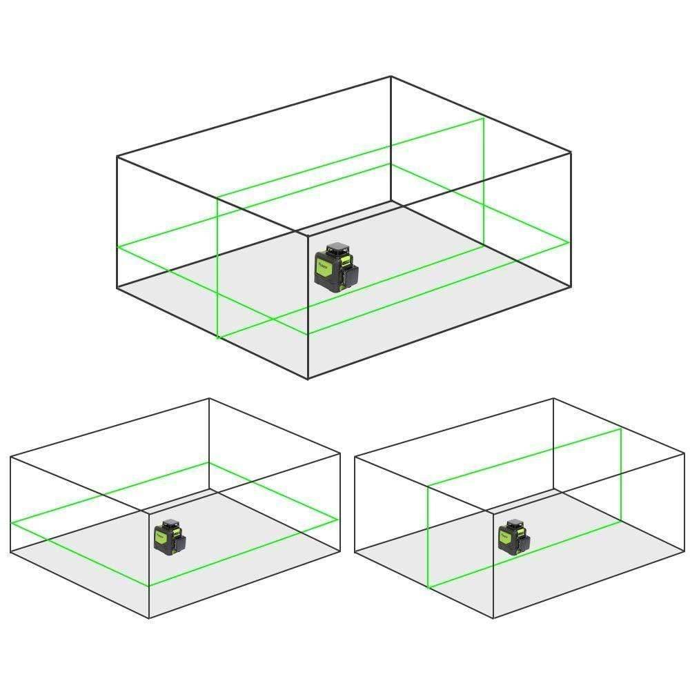 Huepar 902CG - Self-Leveling 360-Degree Cross Line Laser Level with Pulse Mode and Magnetic Pivoting Base - HUEPAR UK