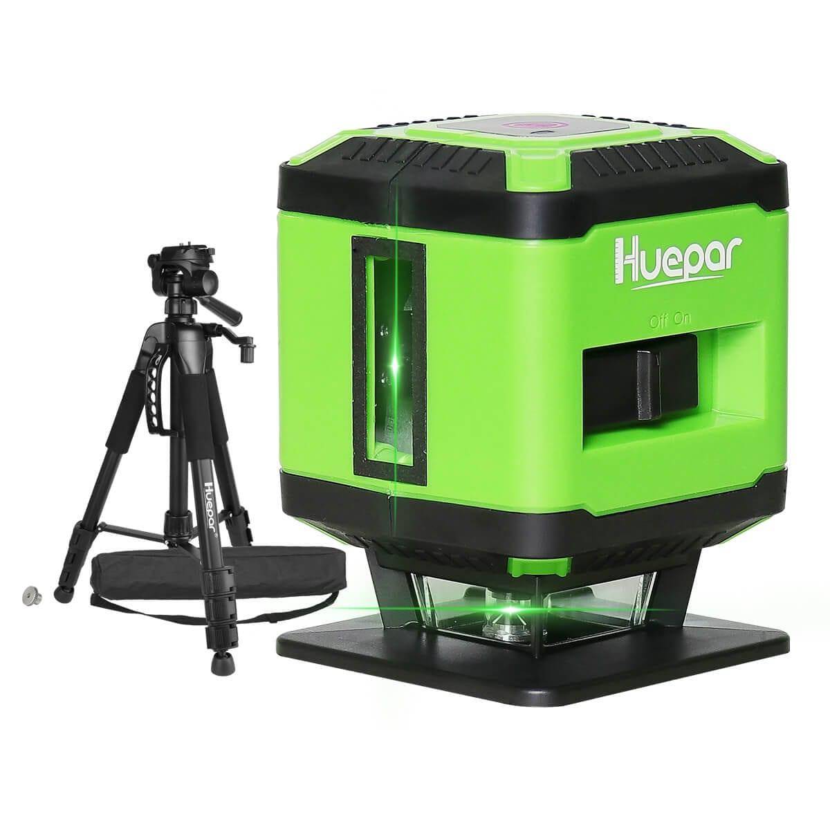 Huepar FL360G - Tiling Floor Laser Level 360 Degree Green Beam Floor Laser Level Tools Installation with Magnetic Bracket - HUEPAR UK