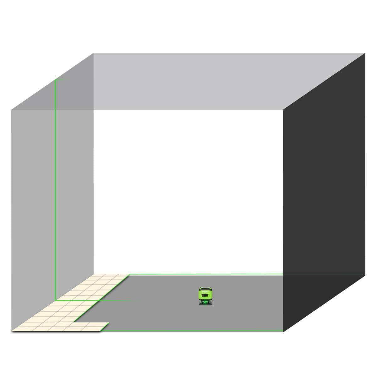 Huepar FL360G - Tiling Floor Laser Level 360 Degree Green Beam Floor Laser Level Tools Installation with Magnetic Bracket - HUEPAR UK