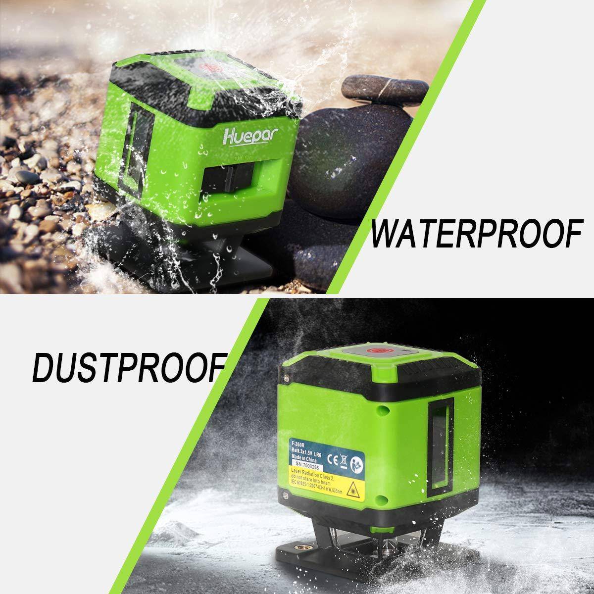 Huepar FL360G - Tiling Floor Laser Level 360 Degree Green Beam Floor Laser Level Tools Installation with Magnetic Bracket - HUEPAR UK