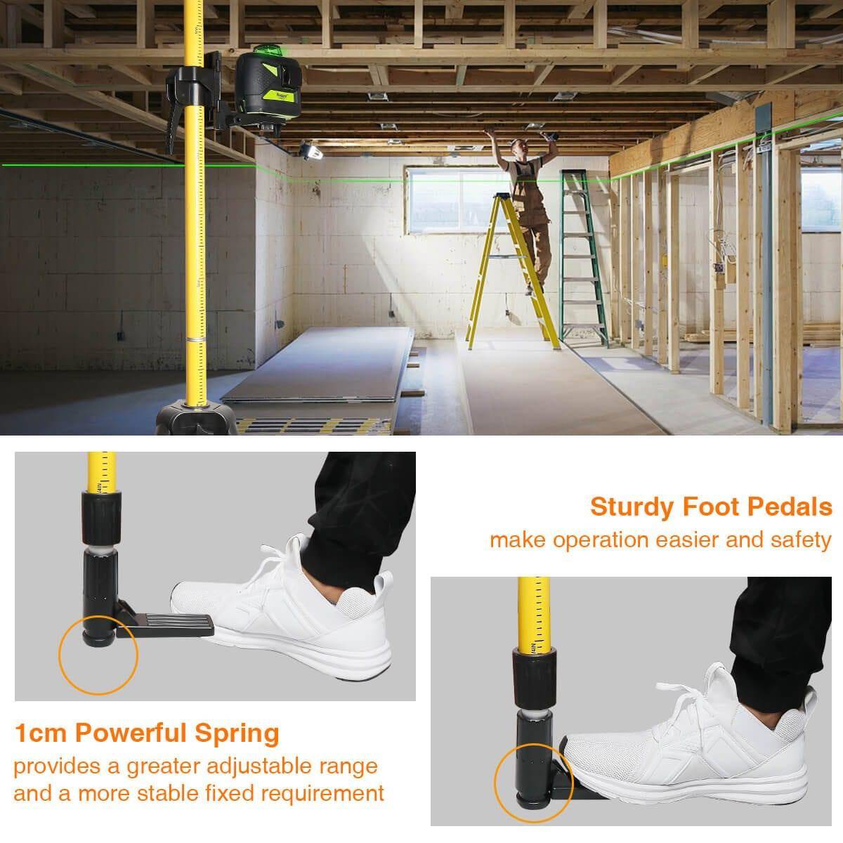 Huepar LP36 - 3.7m Lasers Level Adapter Tripod - HUEPAR UK