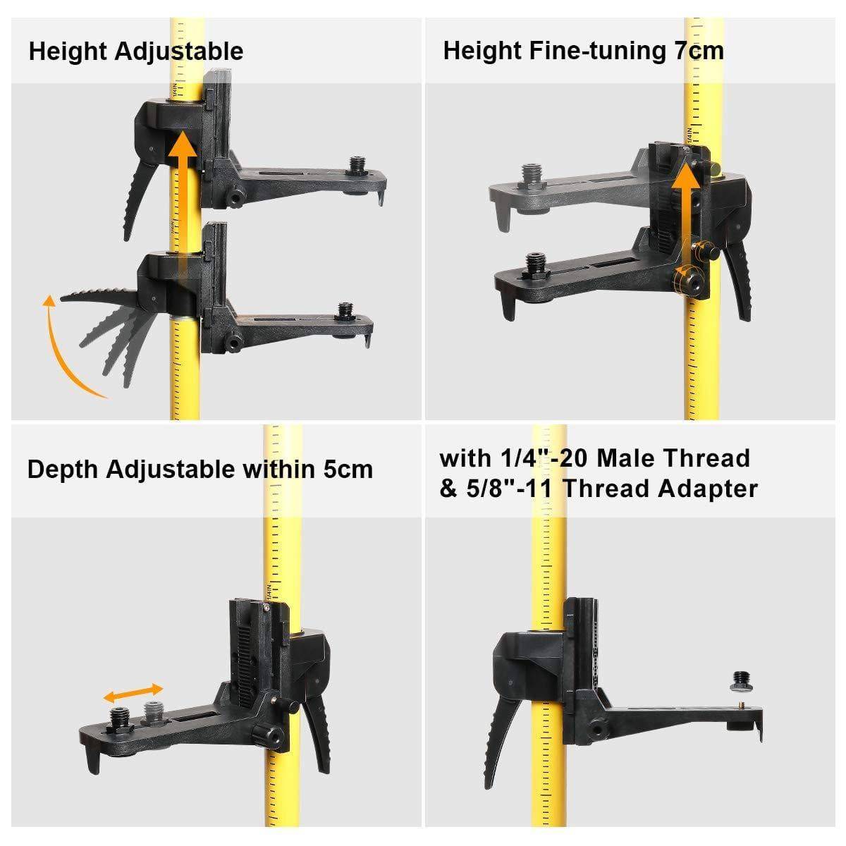 Huepar LP36 - 3.7m Lasers Level Adapter Tripod - HUEPAR UK