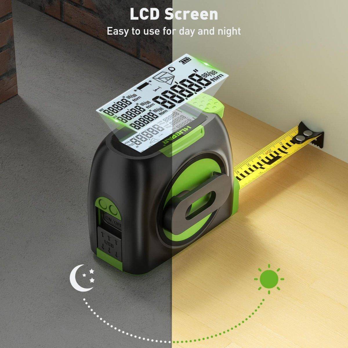 Huepar DT30 - 60M Laser Tape Measure - Digital Distance Meter - HUEPAR UK