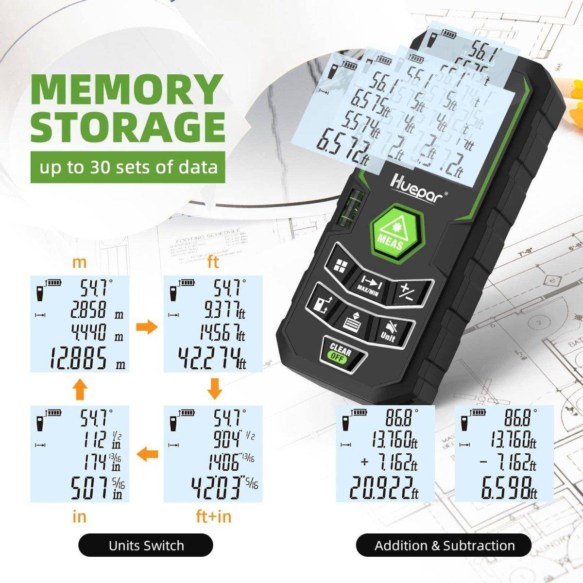Huepar X6-LM50 - 50M Laser Distance Meter - HUEPAR UK