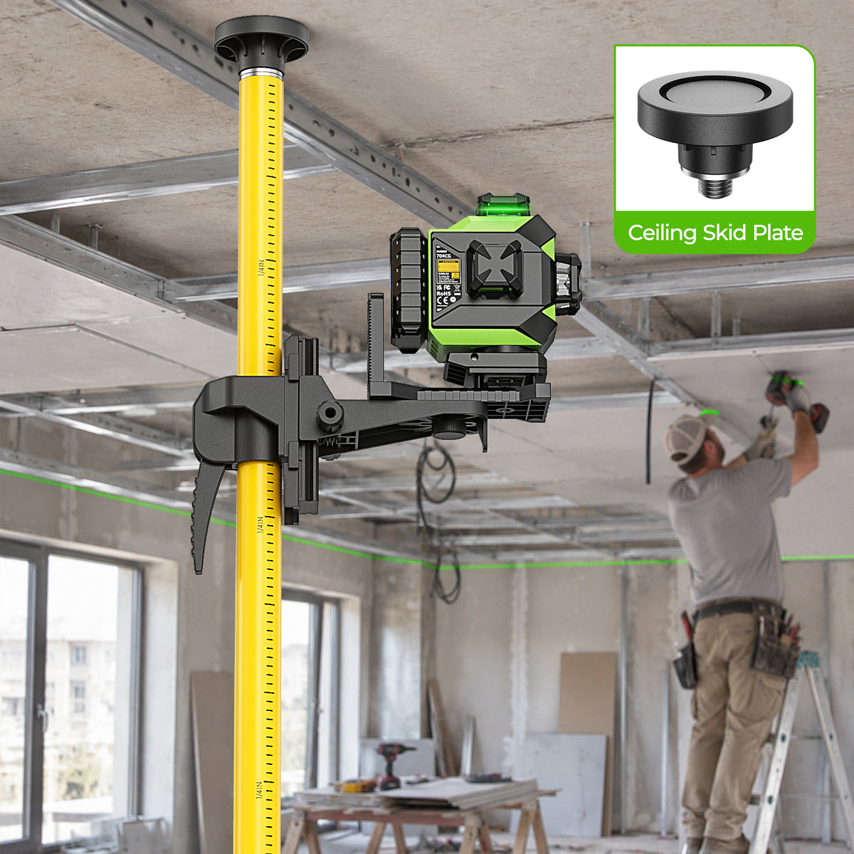 Huepar LP36 - 3.7m Lasers Level Adapter Tripod