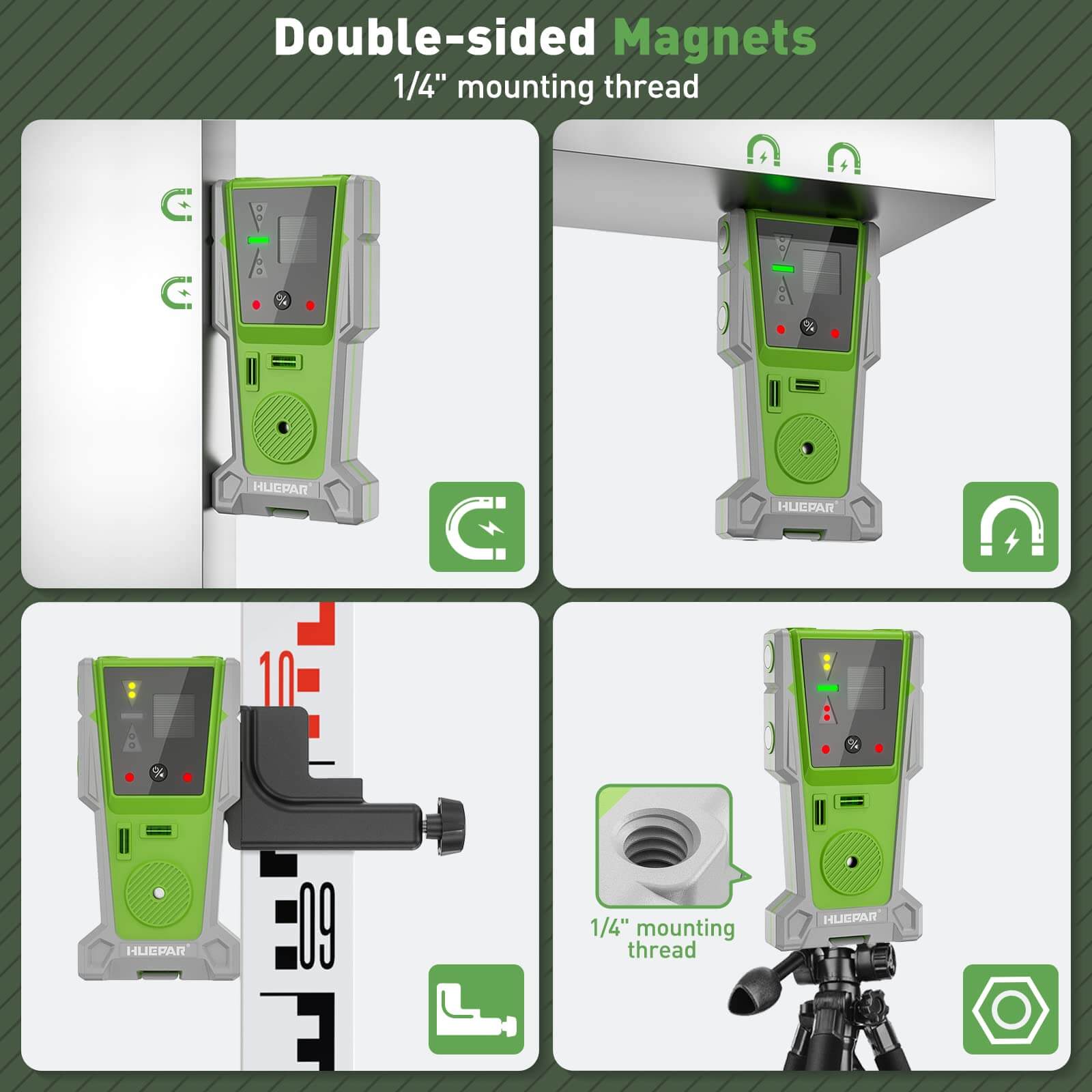 Huepar LR8RG - Laser Detector/Line Laser Receiver