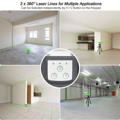 Huepar 503CG - 3D Green Beam Cross Line Self-Leveling Laser Level - HUEPAR UK