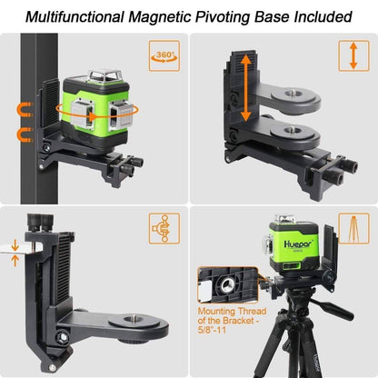 Huepar 503CG - 3D Green Beam Cross Line Self-Leveling Laser Level - HUEPAR UK