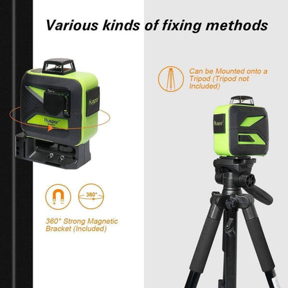 Huepar 602CG - 2D Cross Line Self-Leveling Laser Level - HUEPAR UK