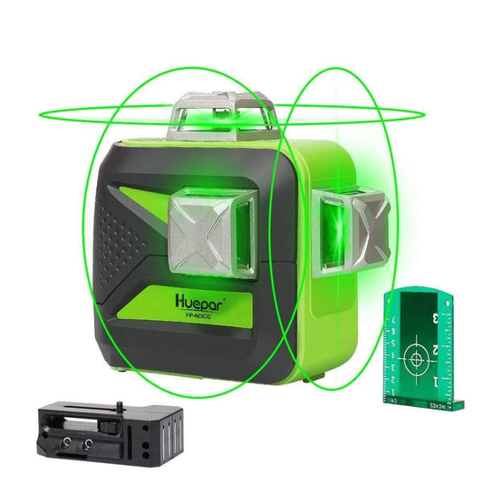 Huepar 603CG - 3D Green Beam Self-Leveling 3 X 360° Laser Level - HUEPAR UK