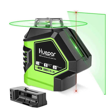 Huepar 621CG - Self-Leveling Green Laser Level Cross Line with 2 Plumb Dots Laser Tool - HUEPAR UK