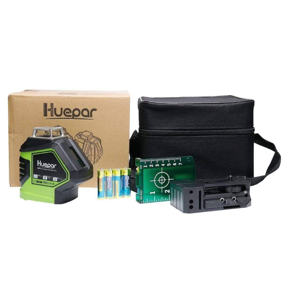 Huepar 621CG - Self-Leveling Green Laser Level Cross Line with 2 Plumb Dots Laser Tool - HUEPAR UK