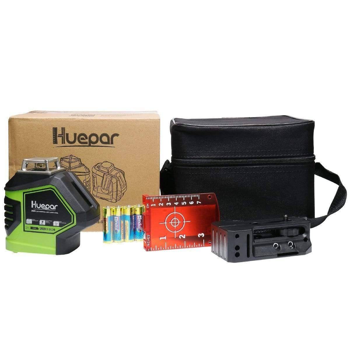 Huepar 621CR - Self-Leveling Laser Level Red Cross Line with 2 Plumb Dots Laser Tool - HUEPAR UK