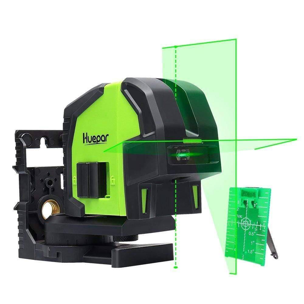 Huepar 8211G - Professional Green Cross Line Laser Level with 2 Plumb Dots - HUEPAR UK