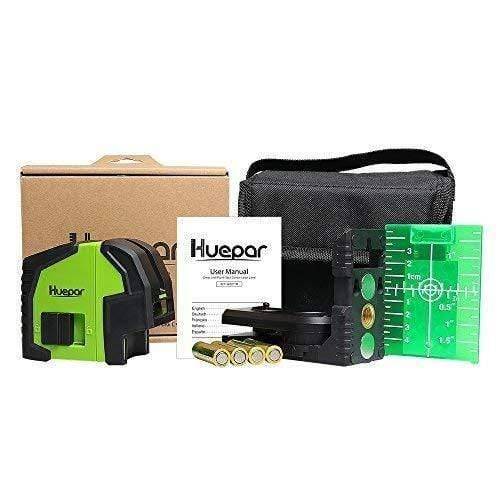 Huepar 8211G - Professional Green Cross Line Laser Level with 2 Plumb Dots - HUEPAR UK