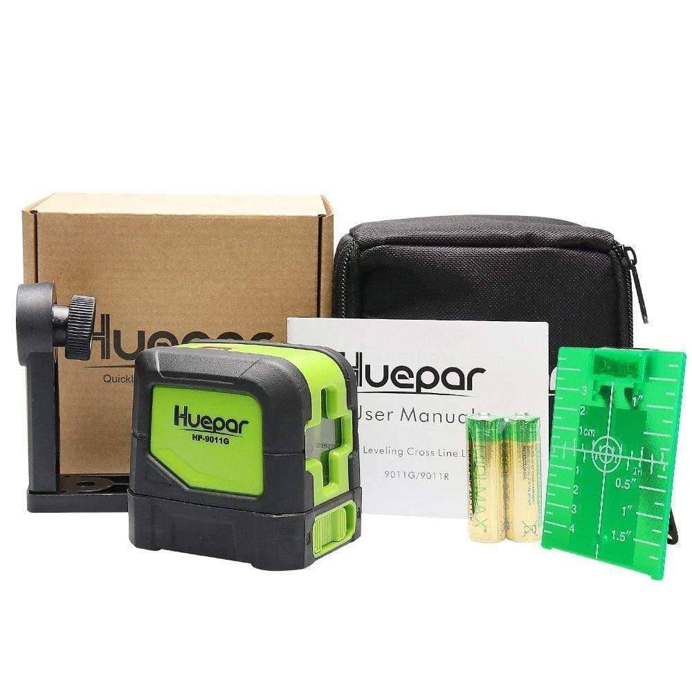 Huepar 9011G - DIY Self-Leveling Green Beam Cross Line Laser with 360° Magnetic Pivoting Base - HUEPAR UK