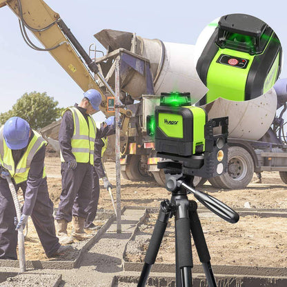 Huepar 902CG - Self-Leveling 360-Degree Cross Line Laser Level with Pulse Mode and Magnetic Pivoting Base - HUEPAR UK