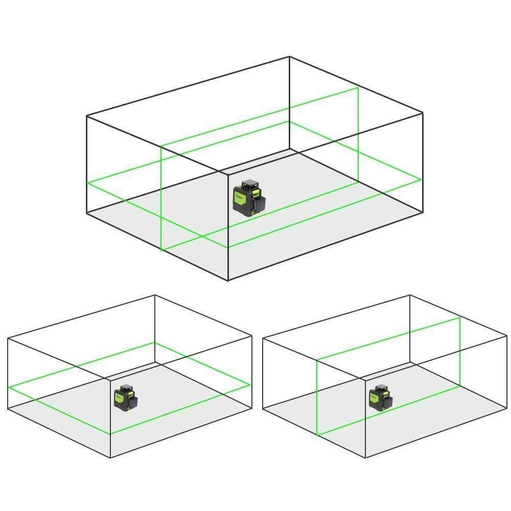 Huepar 902CG - Self-Leveling 360-Degree Cross Line Laser Level with Pulse Mode and Magnetic Pivoting Base - HUEPAR UK