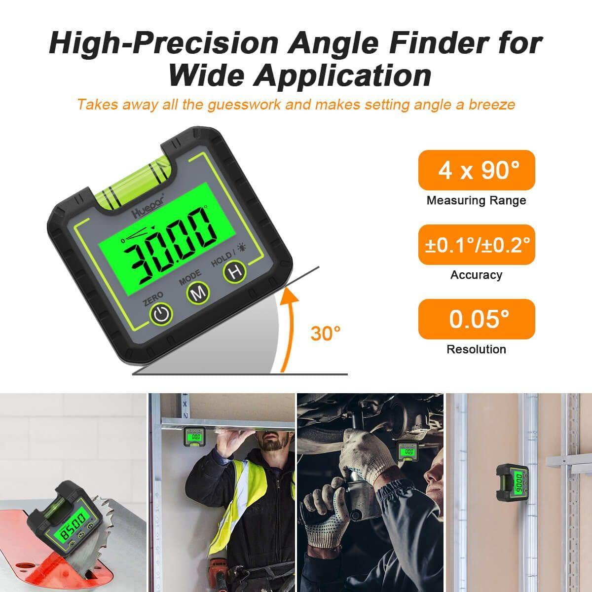 Huepar AG01 -Digital Level Angle Gauge Inclinometer - HUEPAR UK
