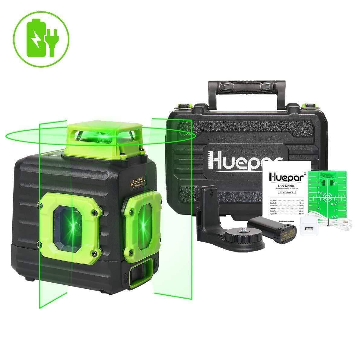Huepar NT411G - Four Vertical and One Horizontal Cross Lines Laser With  Plumb Dot, Green Beam Alignment Self-leveling Laser Tool freeshipping -  HUEPAR US