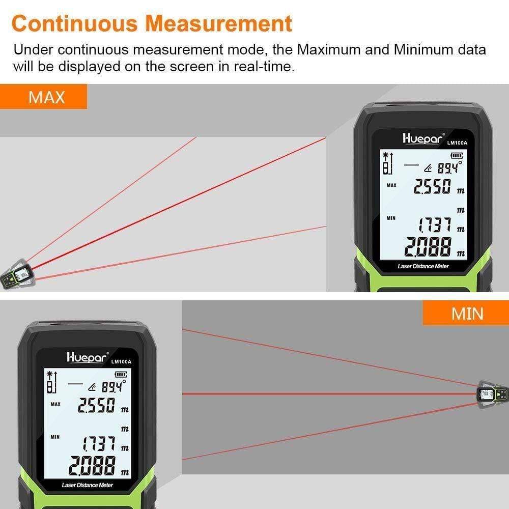 Huepar LM100A - 100M Laser Distance Meter - HUEPAR UK