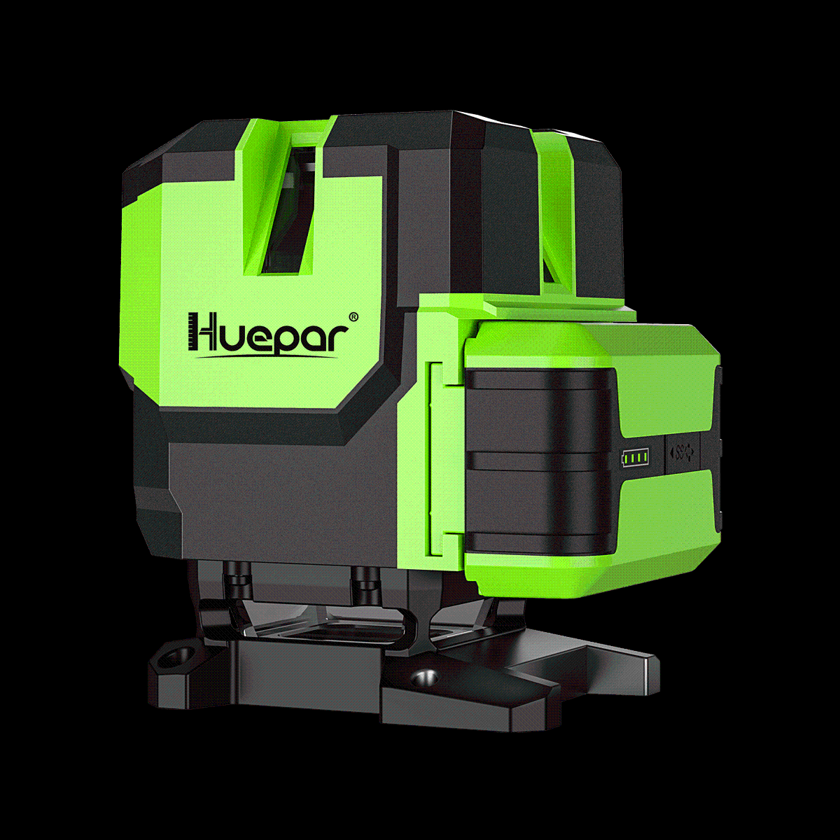 HUEPAR LS41G - Green Cross Line Self-leveling Multi-Line Laser Level-Four Vertical and One 360° Horizontal Lines with Plumb Dot - HUEPAR UK