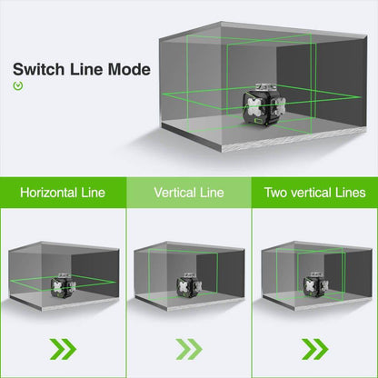 Huepar S03CG/S03DG - 12 Lines 3D Self-Leveling Laser Level with LCD Screen Bluetooth Connected - HUEPAR UK