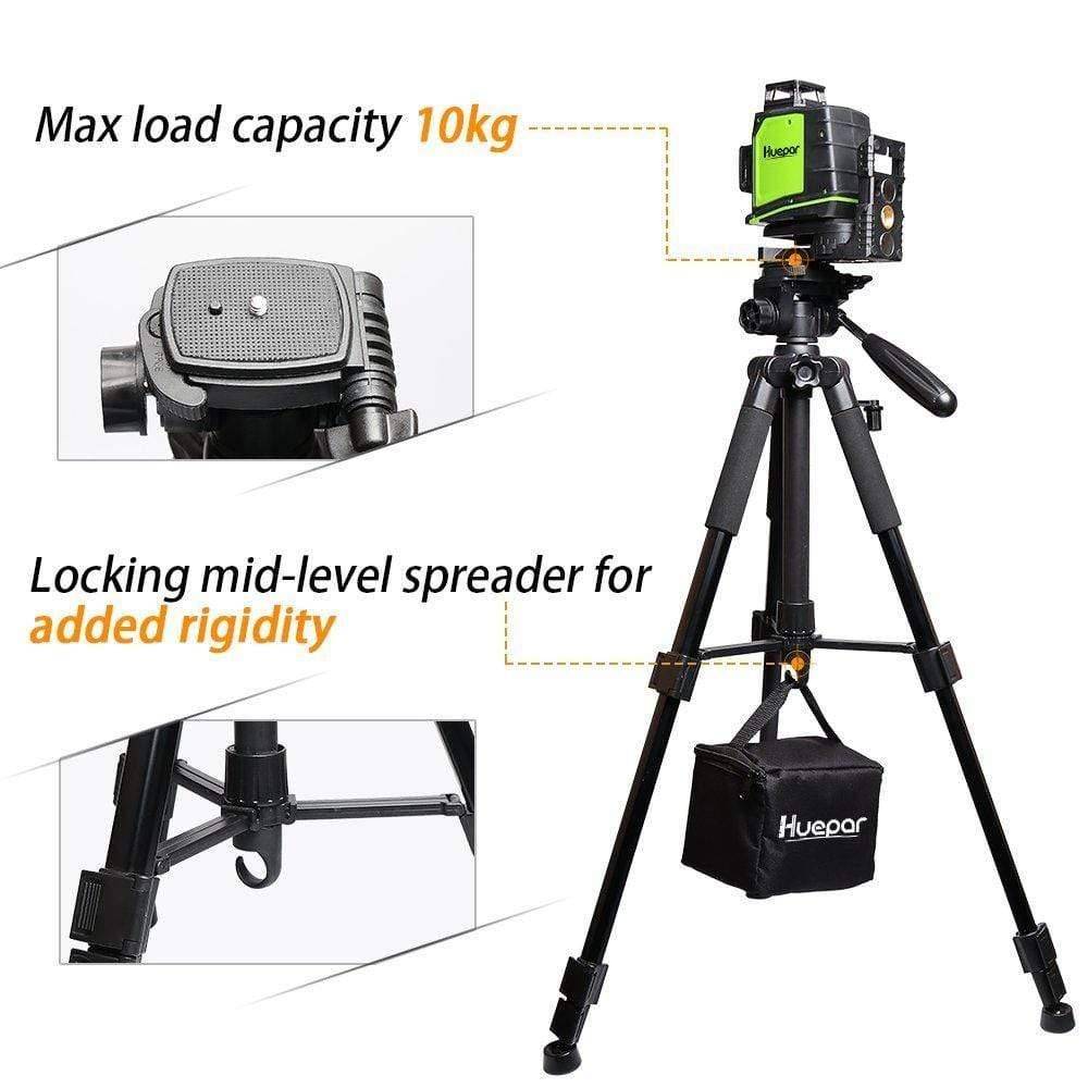 Huepar TPD14 - 143CM/4.69Ft Tripod Adjustable - HUEPAR UK