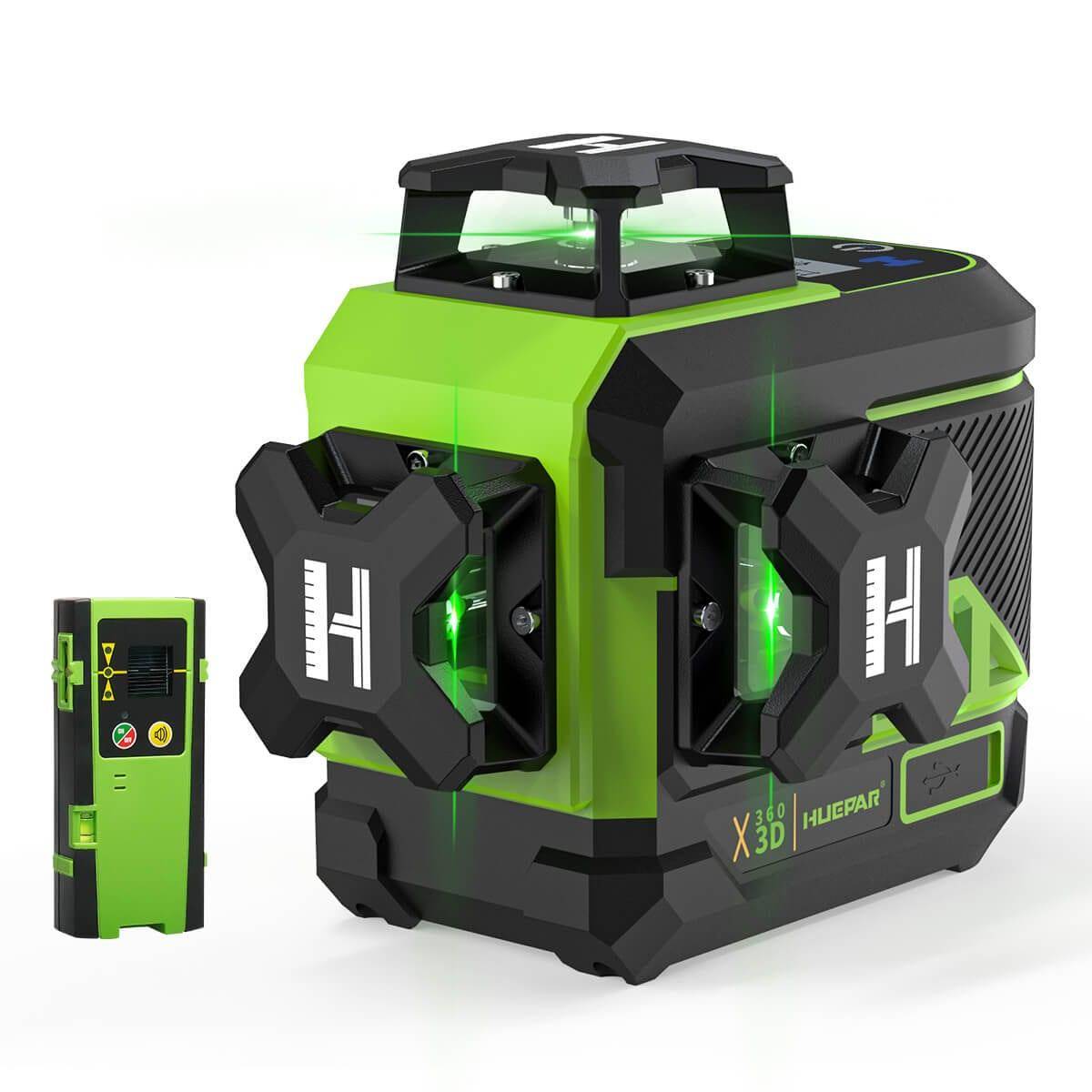 Huepar Z03CG - 3D Green Beam 12 Lines Laser Self Leveling Levels with Bluetooth & Remote Control. - HUEPAR UK