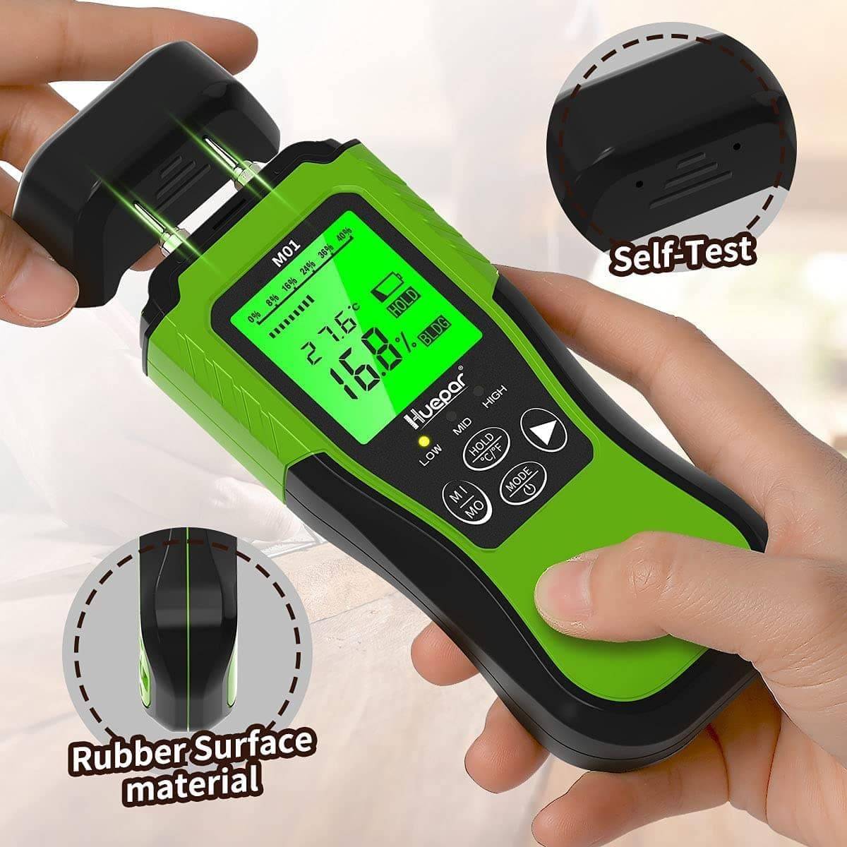 Huepar M01 - Digital Wood Moisture Detector - HUEPAR US